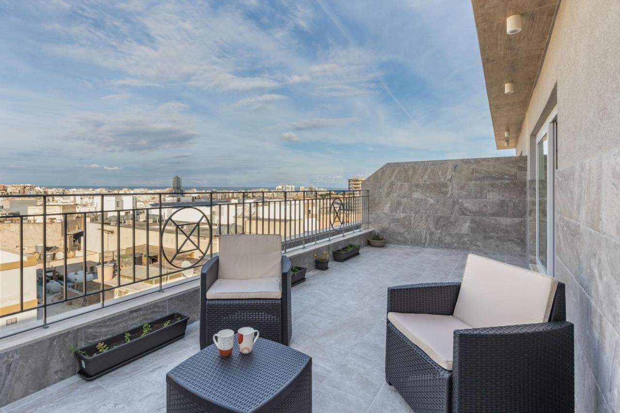 Terrace View- A Charming Two Bedrooms Penthouse Ac-Wifi Msida Eksteriør billede